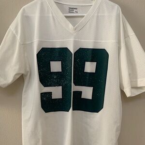 Urban Outfitters White and Green Jersey